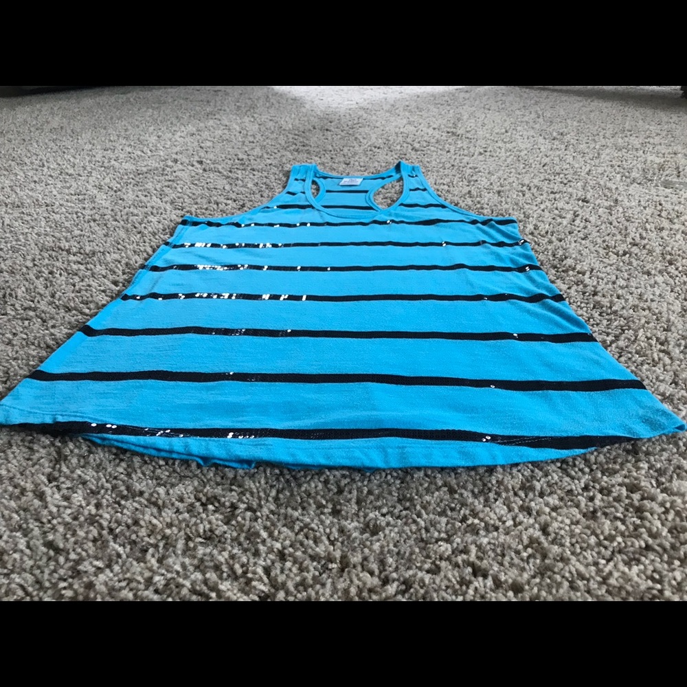 Victoria’s Secret Pink Sparkly Striped Racerback